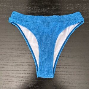 Vibrant Blue Textured Bikini Bottom